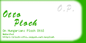 otto ploch business card